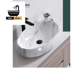 LAVABO OVAL VÂN ĐÁ