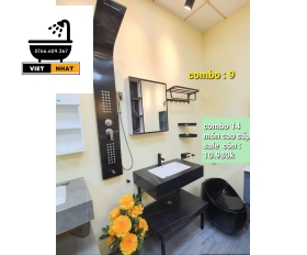COMBO THIẾT BỊ VỆ SINH TONE ĐEN 14 MÓN