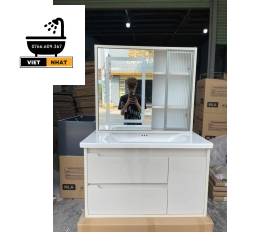 TỦ LAVABO MÀU BE -80X47