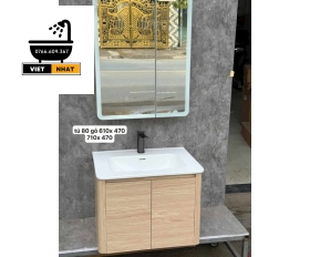 TỦ NHỰA PVC  VÂN GỖ - 60X47 - TỦ GƯƠNG FULL KÍNH