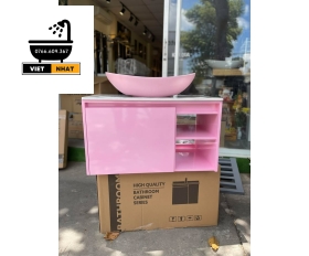 TỦ NHỰA PVC MÀU HỒNG LABO THUYỀN 80-47