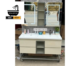 TỦ NHỰA PVC LAVABO ĐÔI 120X50