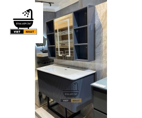 TỦ LAVABO MÀU XÁM LAM SÓNG 