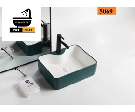 5069 LAVABO VUÔNG NHÁM XANH BÍCH