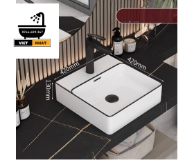 LAVABO VUÔNG VIỀN ĐEN 