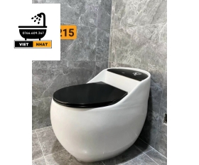 9215 Bồn Cầu Trứng nắp đen