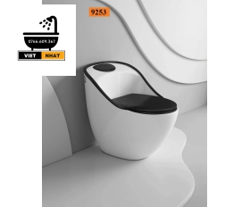 9253 Bồn Cầu Trứng nắp đen sang trọng