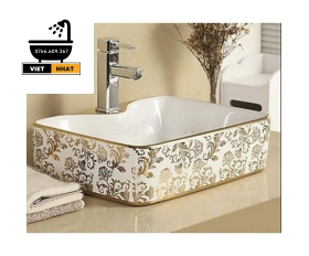 LAVABO VUÔNG - HỌA TIẾT HOÀNG GIA