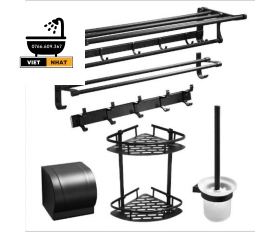 PHỤ KIỆN NHÀ TẮM 7 MÓN - MÀU ĐEN