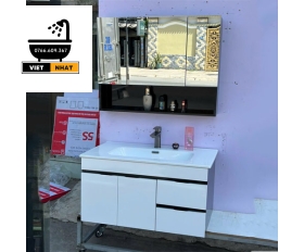 TỦ LAVABO NHỰA PVC TRẮNG 2 CÁNH