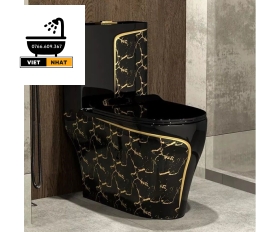 BỒN CẦU ĐEN VÂN ĐÁ - CHỈ VÀNG 