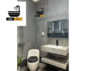 COMBO NHÀ TẮM TỦ GƯƠNG - BÀN ĐÁ 2 TẦNG