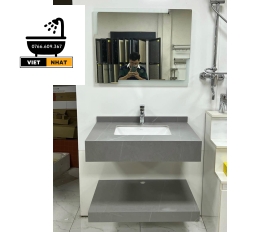 BÀN ĐÁ 2 TẦNG XÁM ÂM CHỐNG TRẦY KHÔNG LIỀN KHỐI 