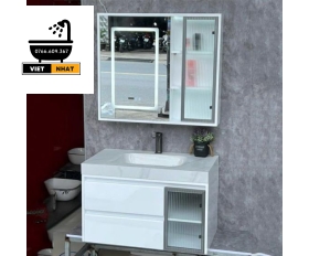 TỦ LAVABO NHỰA PVC - 80X47 - MẶT ĐÁ CHỐNG TRẦY 