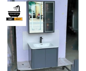 TỦ LAVABO NHỰA PVC MÀU XÁM XANH 60X47