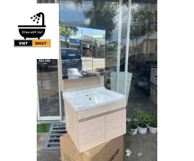 TỦ LAVABO NHỰA PVC - VÂN GỖ 60X47
