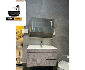 TỦ LAVABO NHỰA PVC  MÀU XÁM 80X50