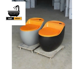 BỒN CẦU TRỨNG XÁM CAM