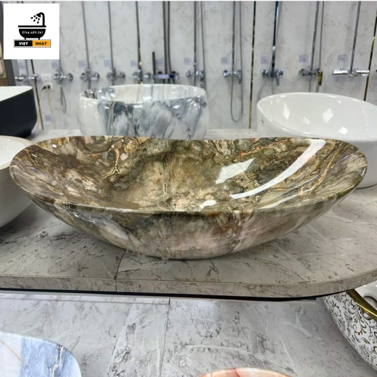 LAVABO THUYỀN VÂN ĐÁ 
