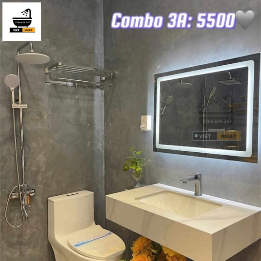 COMBO NHÀ TẮM BÀN ĐÁ LAVABO ÂM