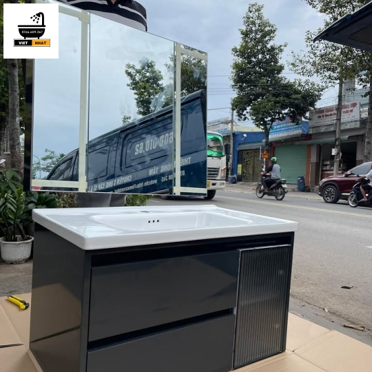 TỦ NHỰA PVC MÀU XÁM ĐEN 80-47