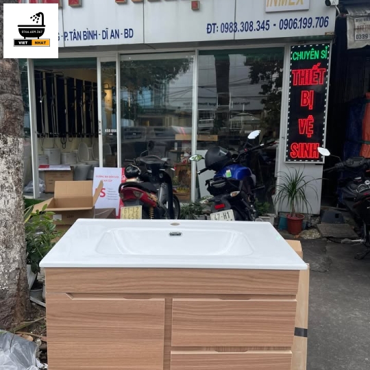 TỦ LAVABO VÂN GỖ 80-47