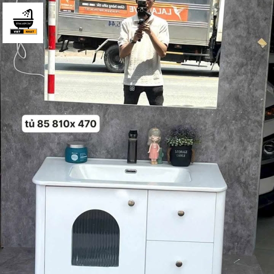 TỦ LAVABO TRẮNG 80X47
