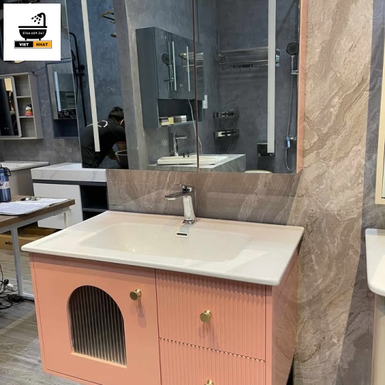 TỦ NHỰA ĐẶC PVC - MÀU HỒNG PASTEL