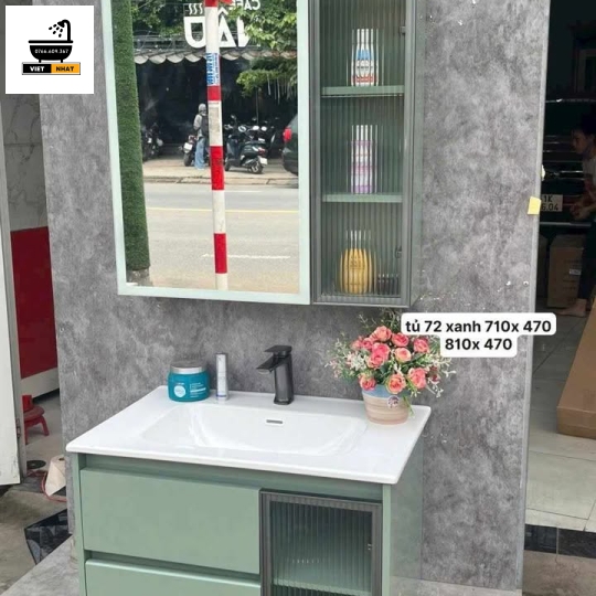 TỦ NHỰA PVC MÀU XANH - 80X47
