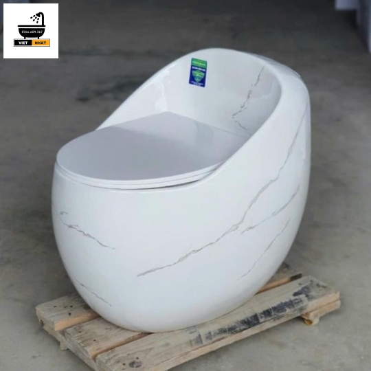 BỒN CẦU TRỨNG TRẮNG VÂN ĐÁ