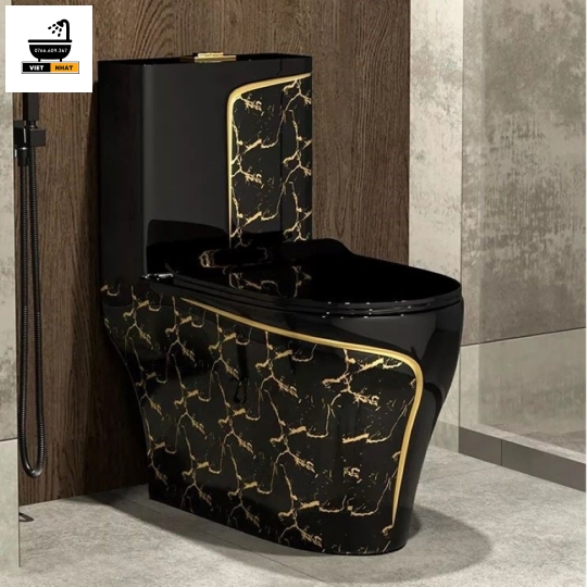BỒN CẦU ĐEN VÂN ĐÁ - CHỈ VÀNG 