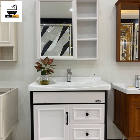 TỦ LAVABO NHỰA PVC - CHÂN TRỤ - 80x47 