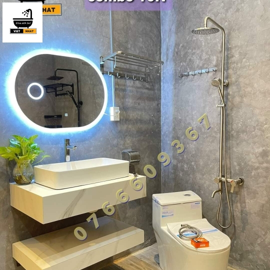 COMBO BÀN ĐÁ 2 TẦNG NỔI