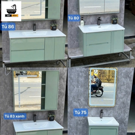 TỦ LAVABO XANH NGỌC