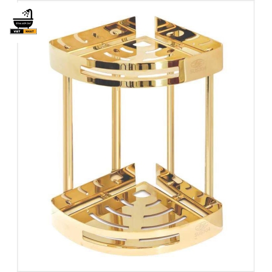 KỆ GÓC 2 TẦNG MÀU VÀNG