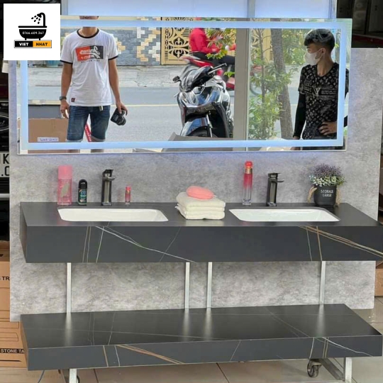 BÀN ĐÁ 2 TẦNG LABO ĐÔI CHỐNG TRẦY 