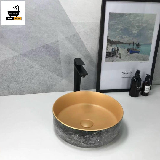 LAVABO NHÁM VÀNG ĐỒNG