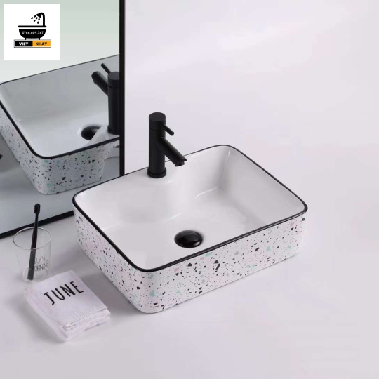 LAVABO VUÔNG CHẤM BI