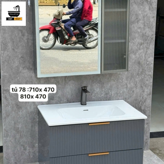 TỦ NHỰA PVC MÀU XÁM 80X47