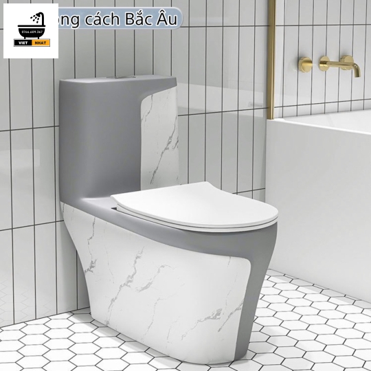 BỒN CẦU XÁM VÂN ĐÁ